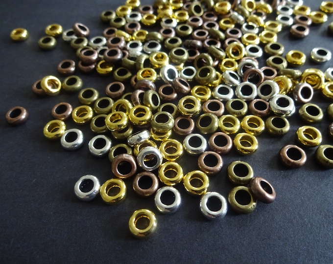 300pcs faceted round 3mm gold Malahill metal findings for jewelry making round metal beads roundelle spacer beads