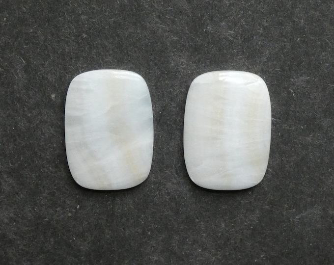 2 PACK 25x18x4mm Natural Hemimorphite Cabochons, Gemstone Cabochon Set, , Rectangle Cabochon, Cabochon Pair, One of a Kind Cabochons