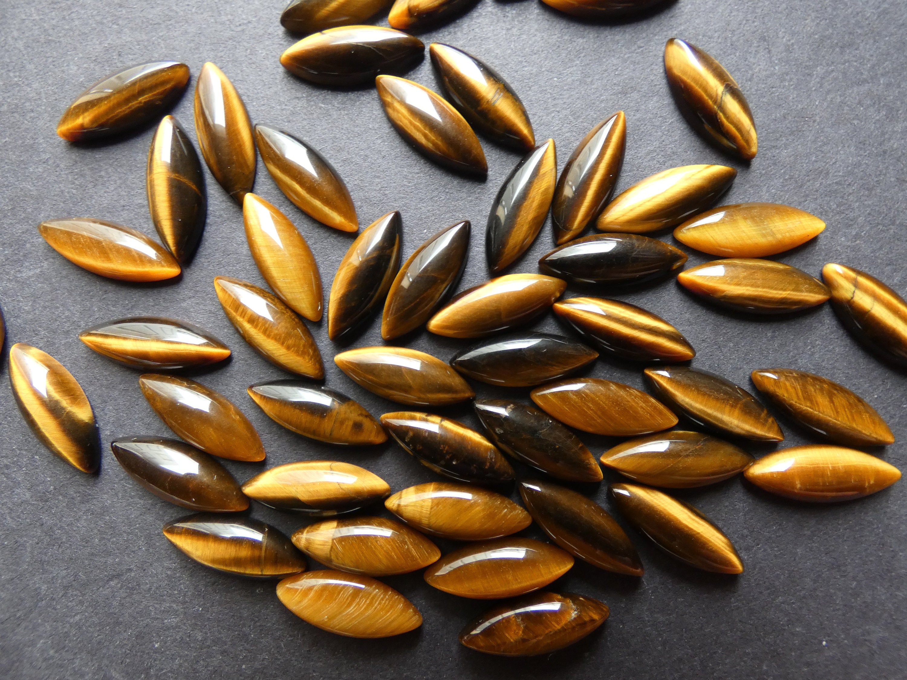 15mm Natural Tiger Eye Gemstone Cabochon, Horse Eye Cabochon, Polished Gem, Large Cabochon