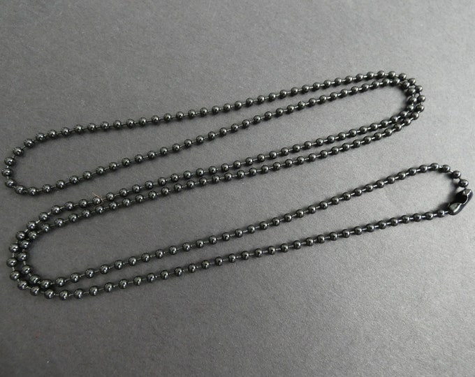 304 Stainless Steel 29.5 Inch Ball Chain With Clasp, Gray Gunmetal Color, Necklace Chain, Jewelry Making Chain, Necklace Making, 2.3mm Thick