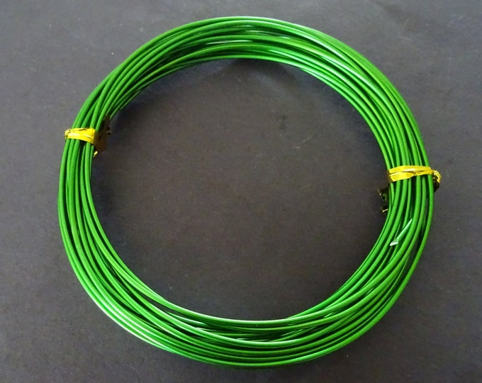 6 Meters Of 1.5mm Green Aluminum Bendable Wire, 16 Gauge Wire, Craft and Beading Wire, Green Color Wire For Jewelry Making & Wire Wrapping