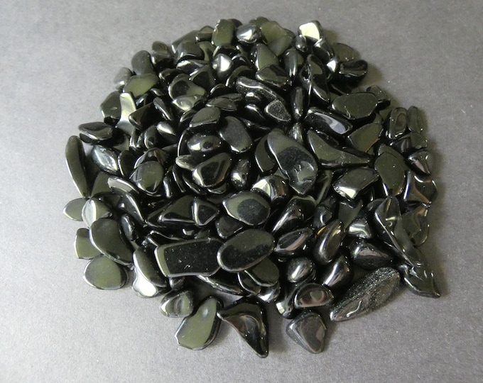 200 Grams Natural Obsidian Nuggets, Undrilled, 7-21x6-8x3-6mm Size, No Holes, Black Obsidian Chips and Nuggets, Shiny, Lot Of Stones