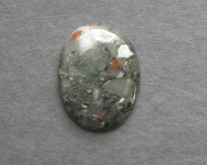 40x30x8mm Natural Bloodstone Cabochon, Large Oval, One of a Kind, As Seen in Image, Only One Available, Gemstone Cabochon, Unique Cab