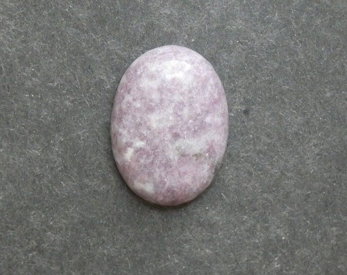 30x22x7.5mm Natural Lepidolite Cabochon, Gemstone Cabochon, One of a Kind, Purple, Large Oval, Only One Available, Polished Lepidolite Stone
