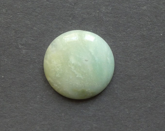 34x7mm Natural Amazonite Cabochon, Gemstone Cabochon, Dome, Green, One of a Kind, Only One Available, Amazonite Dome Cabochon, Unique