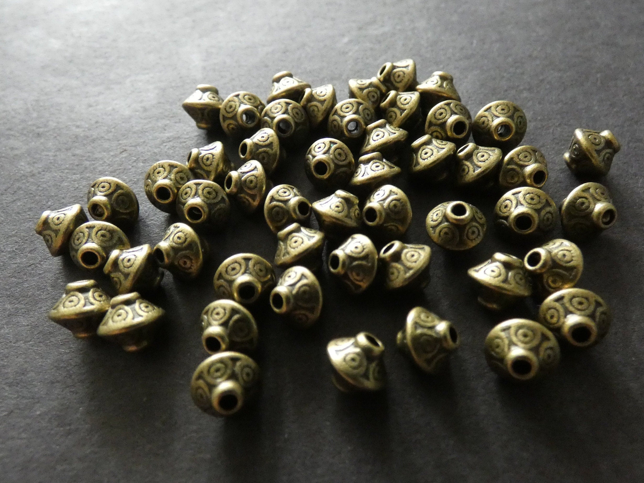 Old Style Brass Beads -Hollow