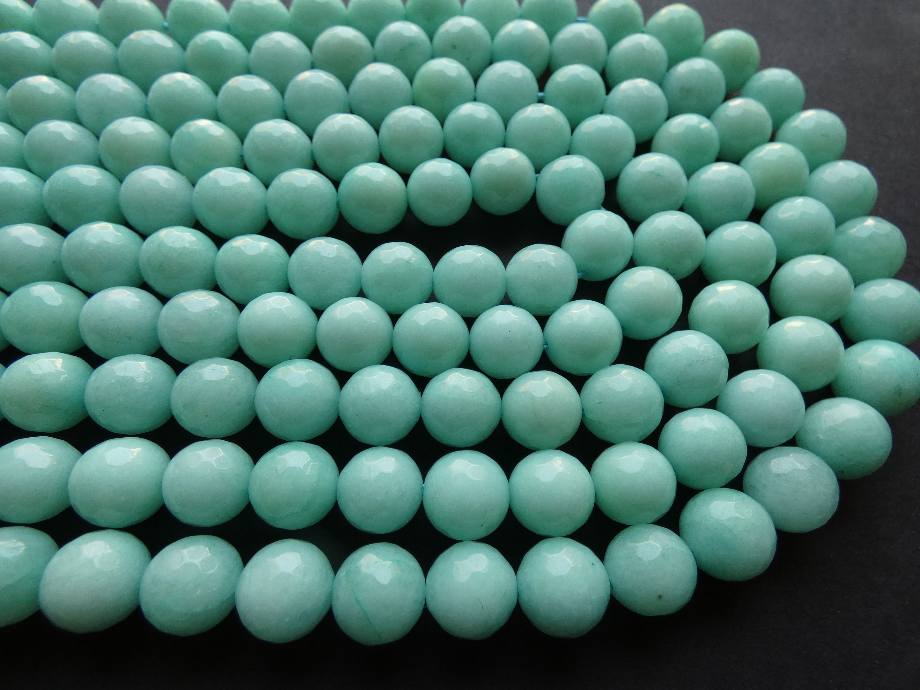 14.5 Inch 10mm Natural Blue Malaysia Jade Bead Strand, Dyed, About 37
