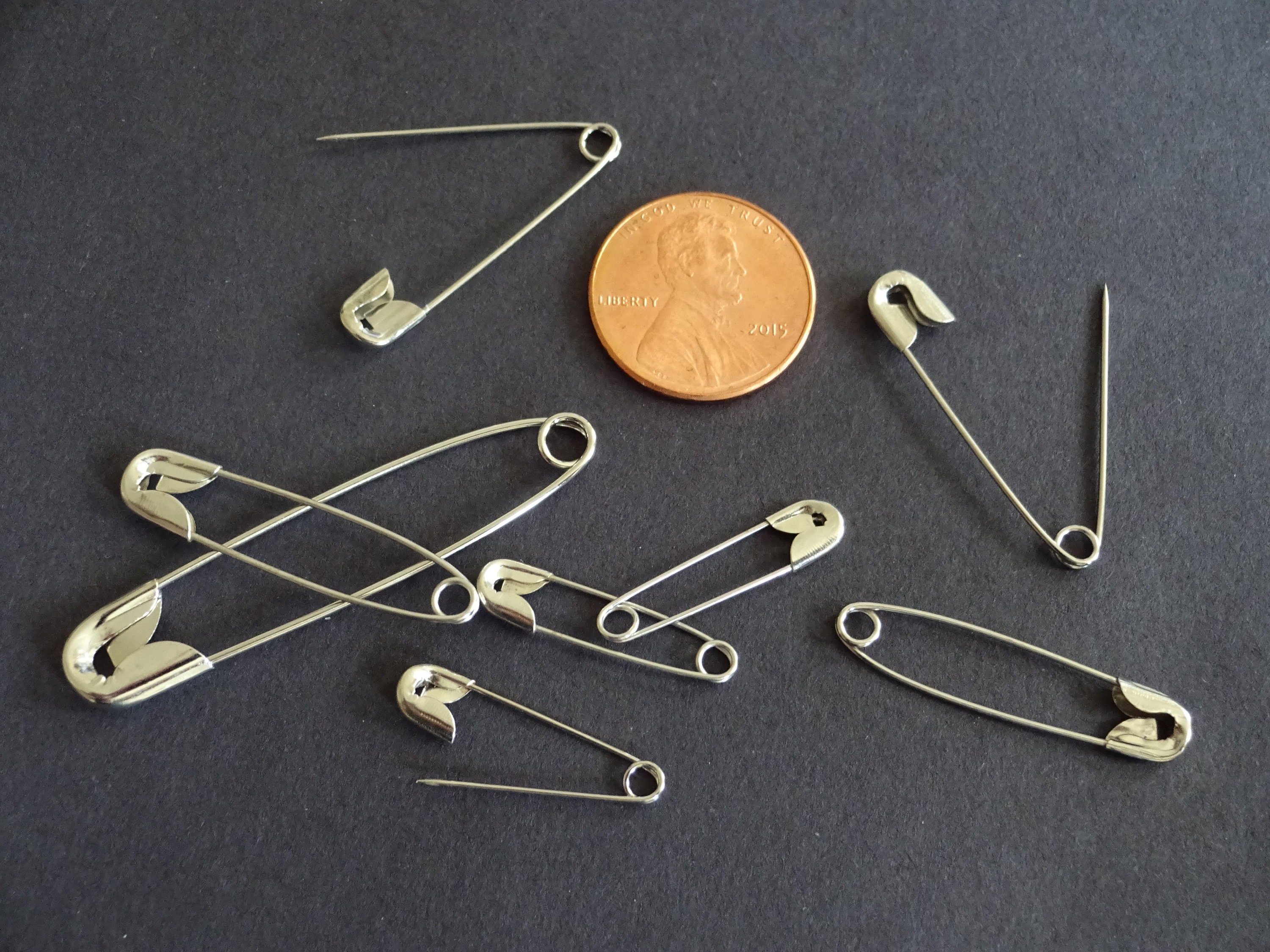 6 Size Safety Pin Set 200 Safety Pins 004 Iron Pins Etsy