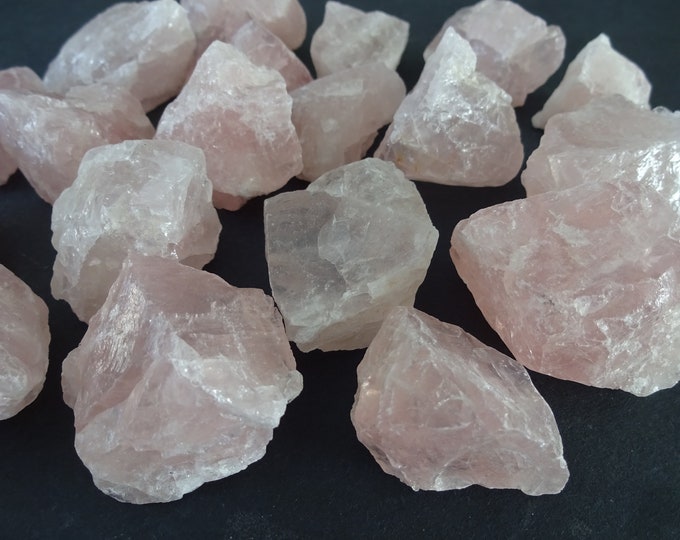 5 PACK of Natural Rose Quartz Stones, 26-50mm, Undrilled, Rough Quartz Nuggets, No Holes, Lot Of Nuggets, Quartz Nugget, Quartz Decoration