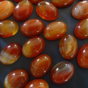 18x13mm Natural Carnelian Gemstone Cabochon, Oval Cabochon, Polished Gem, Red Carnelian, Natural Stone, Extra Large Focal, Grade AB