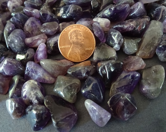 Half Pound Natural Amethyst Nuggets, Undrilled, 10~22x8~12x4~7mm Size, 250 Grams, 8.8 Ounces, No Holes, Gem Pieces, Genuine Amethyst Nuggets