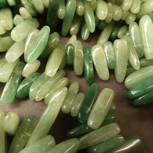 16 Inch 5-22mm Natural Green Aventurine Beads, About 100 Gemstone Beads, Polished Aventurine Crystal, Drilled 1mm Hole, Green Quartz image 4