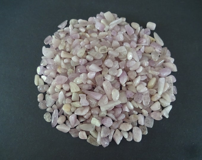 Half Pound Natural Kunzite Chips, Undrilled, 8~24x5.5~7x2.5~7mm Size, 250 Grams, 8.8 Ounces, No Holes, Gem Pieces, Genuine Kunzite Nuggets