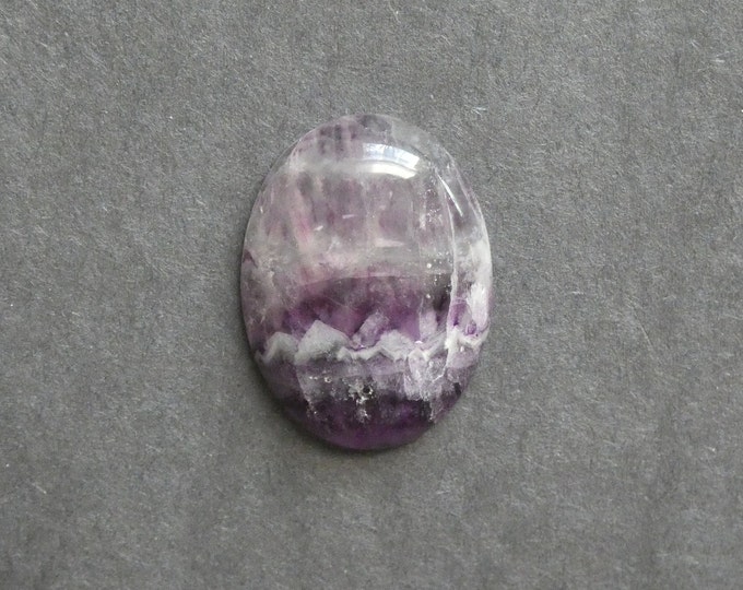 30x22mm Natural Fluorite Cabochon, Large Oval, Gemstone Cabochon, Purple, One of a Kind, Only One Available, Unique Fluorite Cabochon