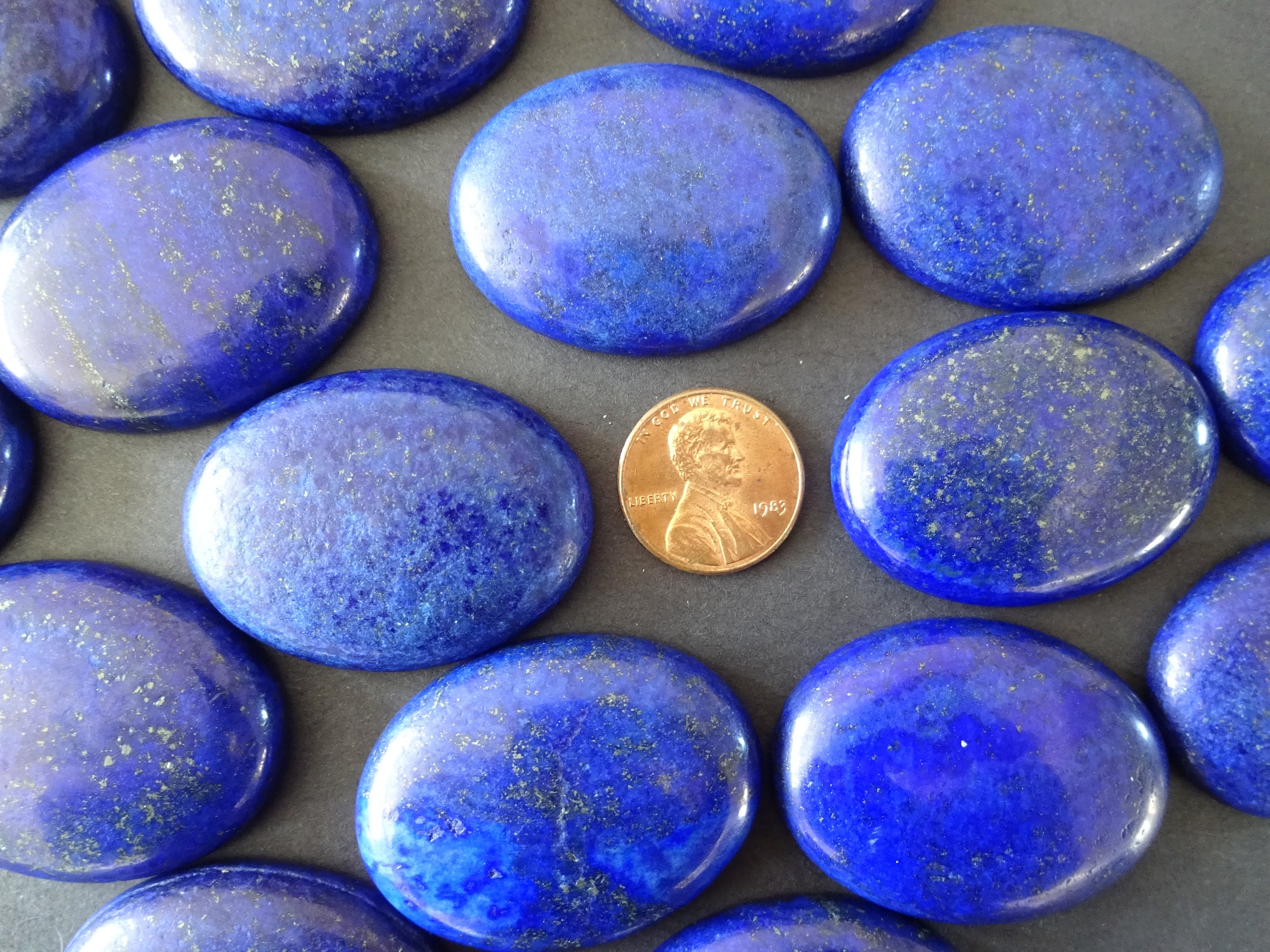 40x30mm Natural Lapis Lazuli Gemstone Cabochon, Dyed, Oval Cabochon ...