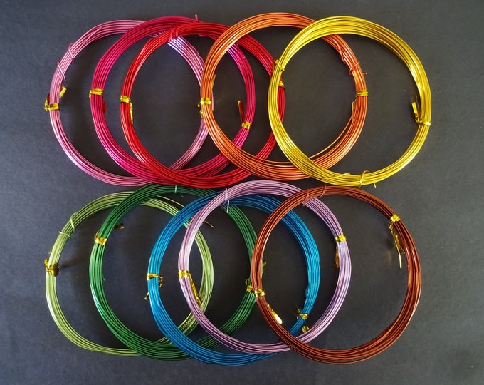 50 Meters Of 1mm Mixed Color Aluminum Wire, 18 Gauge, 10 Rolls, 5 Meters Per Roll, Craft and Beading Wire, Jewelry Making & Wire Wrapping