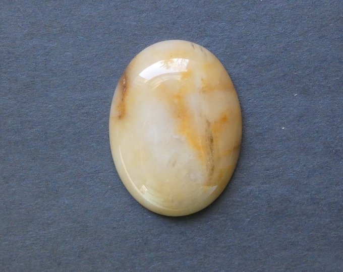 40x30mm Natural Topaz Cabochon, Large Oval, Gemstone Cabochon, One of a Kind, Only One Available, As Seen in Image, Unique Topaz Cabochon