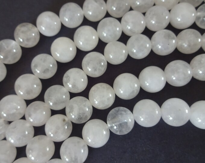 10mm Natural Quartz Ball Beads, 15 Inch Strand Of About 38 Beads, Natural Polished Gemstone, Round Stone Gem Bead, Clear Quartz Crystals