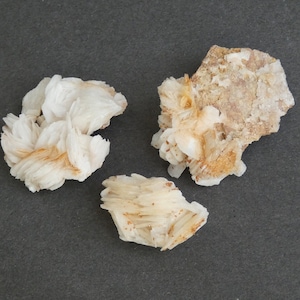39-53mm 3 PACK Natural Barite with Vanadinite Cluster, One of a Kind 3 Pack, As Pictured Bladed Barite Cluster, Barite with Vanadinite
