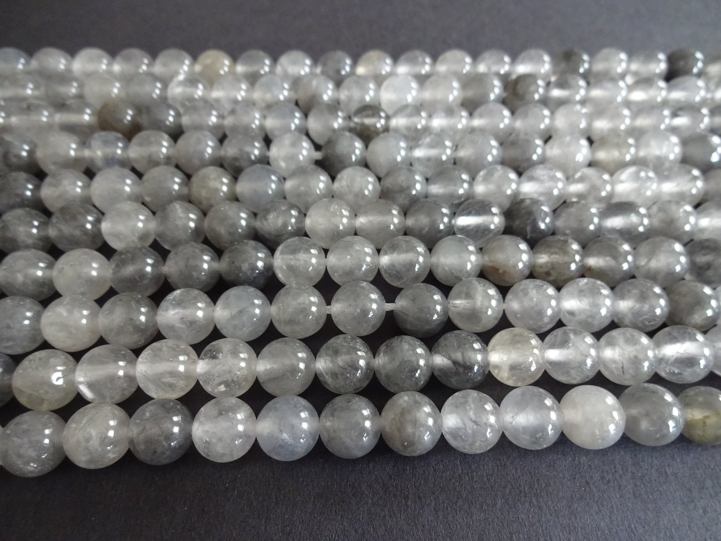 88.5mm Natural Cloudy Quartz Beads, 47 Gemstone Beads, Natural Stone
