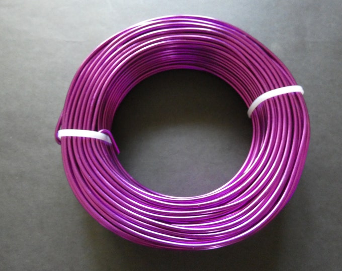 35 Meters Of 2.5mm Dark Purple Aluminum Jewelry Wire, 2.5mm Diameter, 500 Grams Of Beading Wire, Purple Metal Bulk Wire For Jewelry Making