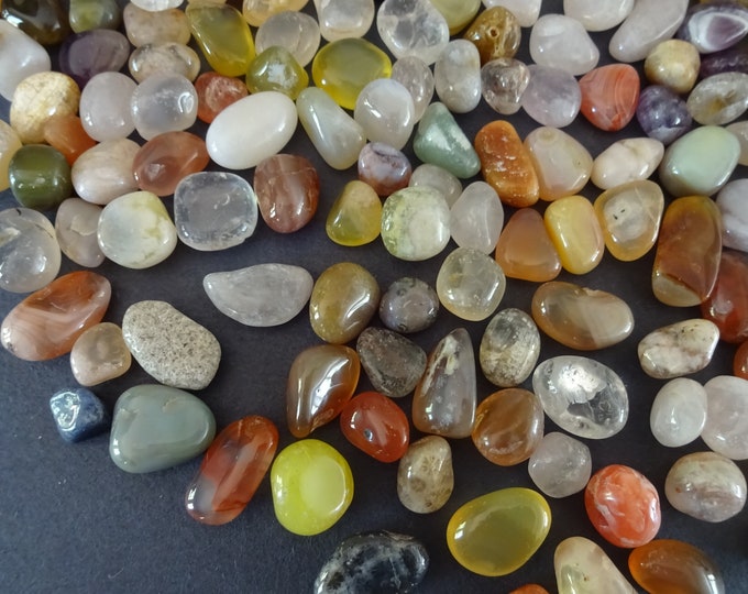 250 Grams Natural Agate Nuggets, Undrilled Chip Beads, 6~18x6~10x3~8mm, No Holes, Stone Nuggets, Lot Of Gemstone Pieces, Mixed Colors