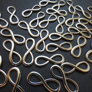 30mm Alloy Metal Infinity Link, Metal Silver Link, Silver Color Metal, Necklace Link, Bracelet Link, Infinity Pendant, Basic Metal Link