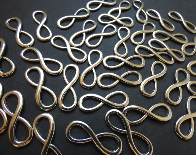 30mm Alloy Metal Infinity Link, Metal Silver Link, Silver Color Metal, Necklace Link, Bracelet Link, Infinity Pendant, Basic Metal Link