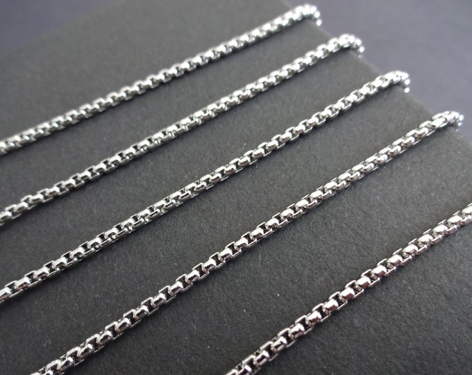 10 Meters 304 Stainless Steel Box Chain, Unwelded, 2.5x2.5mm Chain Bulk Lot, Silver Color, Spool Of Necklace Chain, Jewelry Making, Square