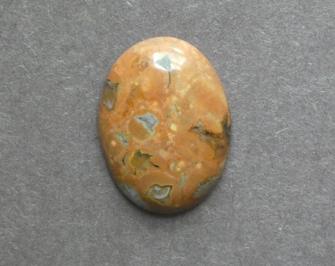 30x22mm Natural Rhyolite Jasper Cabochon, Oval, Green, One of a Kind, Gemstone Cabochon, Only One Available, Rhyolite Jasper,Unique Cabochon