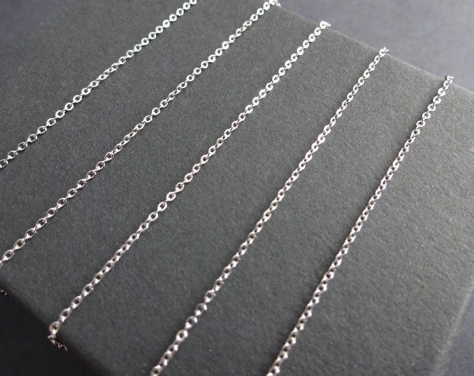 10 Meters 304 Stainless Steel Rolo Chain, Soldered, 1.5x1.2mm Chain Bulk Lot, Silver Color, Spool Of Dainty Jewelry Chain, Classic, Simple