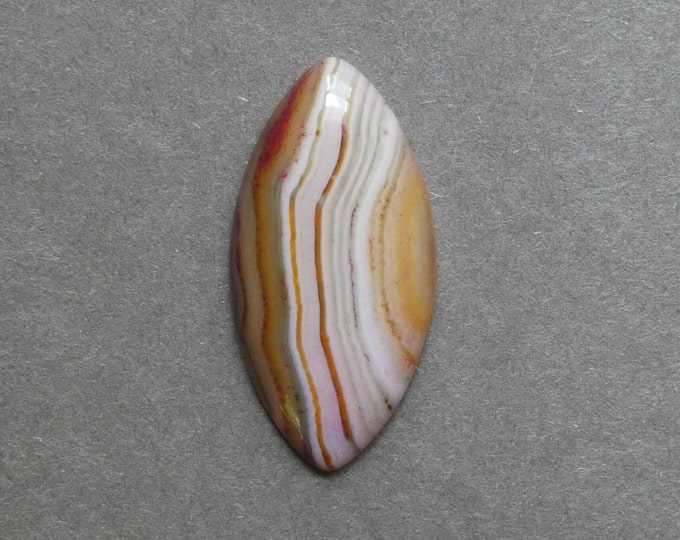 40x19mm Natural Brazilian Agate Cabochon, Yellow & Pink, One of a Kind, Only One Available, Horse Eye, Gemstone Cabochon,Brazilian Agate Cab