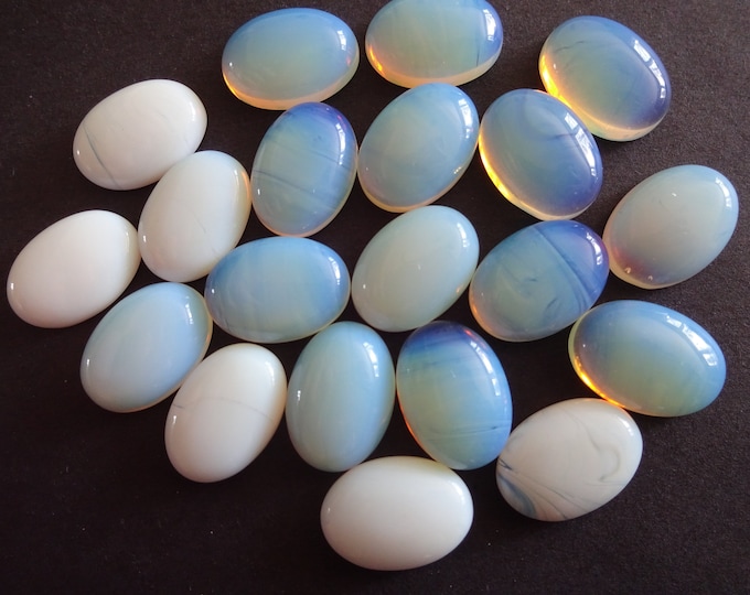 18x13mm Opalite Gemstone Cabochon, Oval Cabochon, Polished, Stone Cabochon, White Gems, Unique Jewelry Making Stone, Perfect For Necklaces