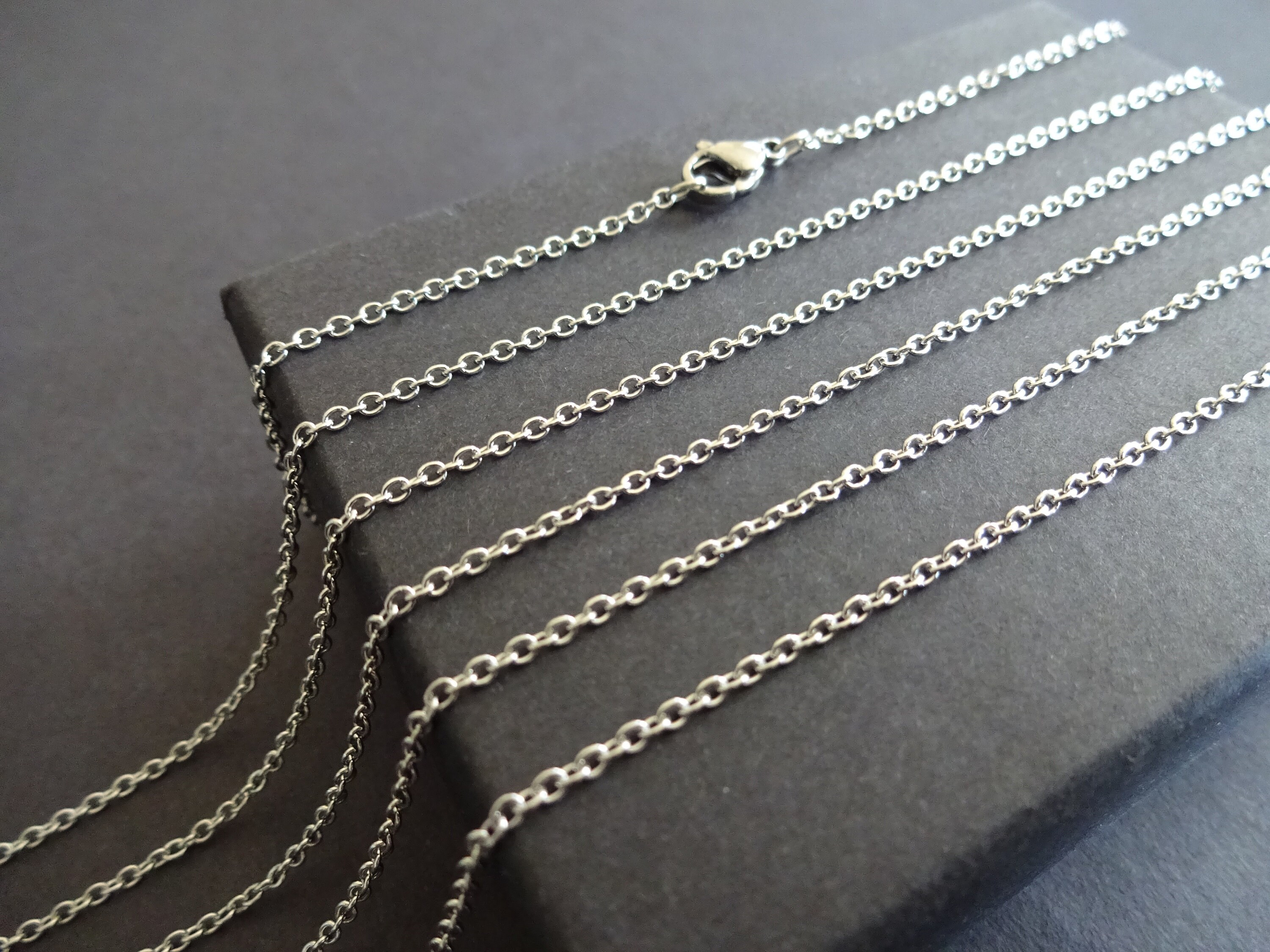 20 PACK Of Stainless Steel 19.7 Inch Cable Chains, With Lobster Claw