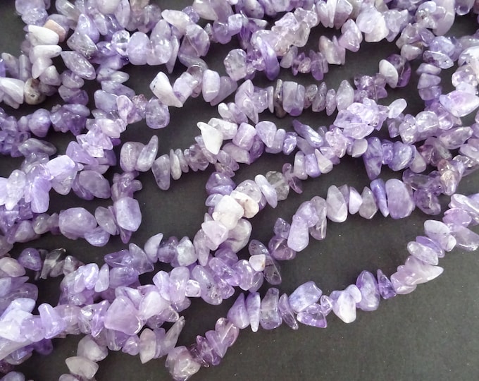 31.5 Inch 5-8mm Natural Jade Bead Strand, About 200 Jade Nugget Beads, Purple, Polished & Drilled Jade Stone, 1.5mm Hole