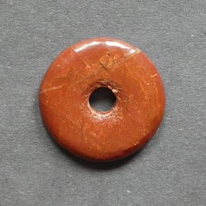 30x6mm Natural Picasso Jasper Donut Pendant, Gemstone Pendant, Natural Polychrome Jasper, One of a Kind Picasso Stone, Jasper Donut Charm