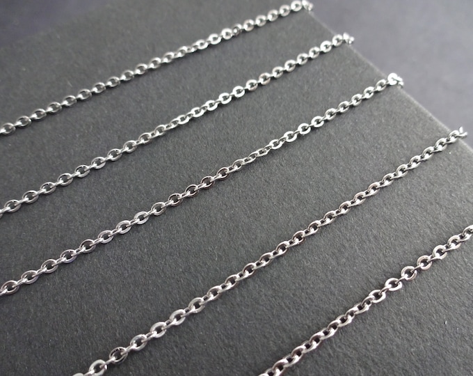 10 Meters 304 Stainless Steel Rolo Chain, Soldered, 2x1.5mm Chain Bulk Lot, Silver Color, Spool Of Chic Jewelry Chain, Decorative