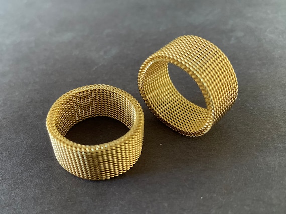 Men's gold stainless steel rings discount