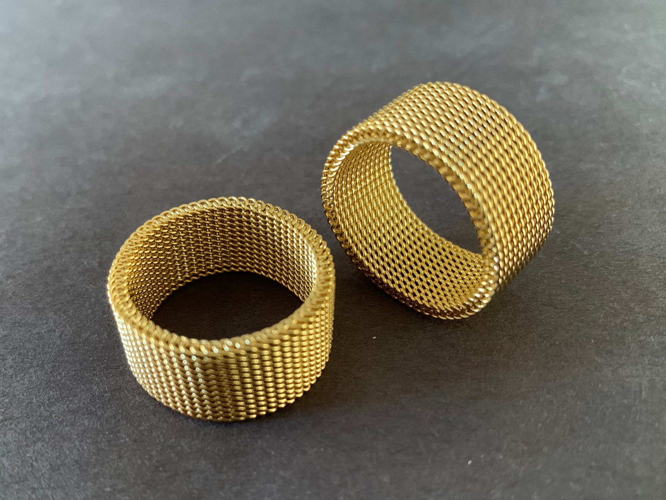 mesh ring gold