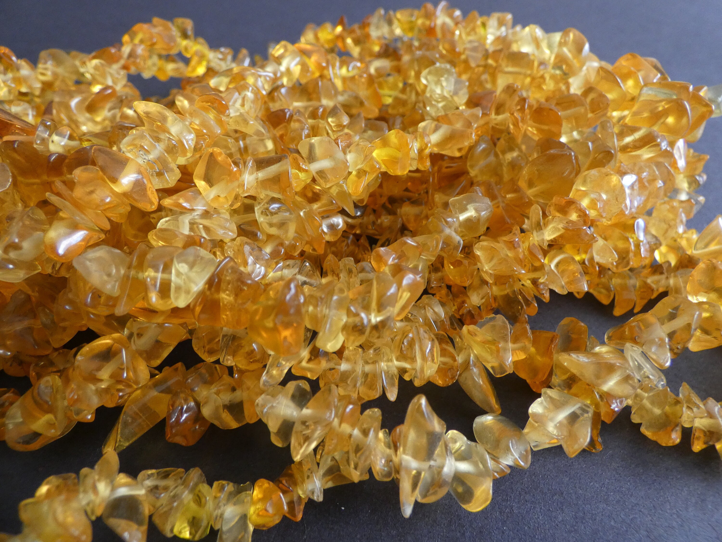 35 Inch Strand 412mm Sun Yellow Glass Beads, About 300 Glass Nugget