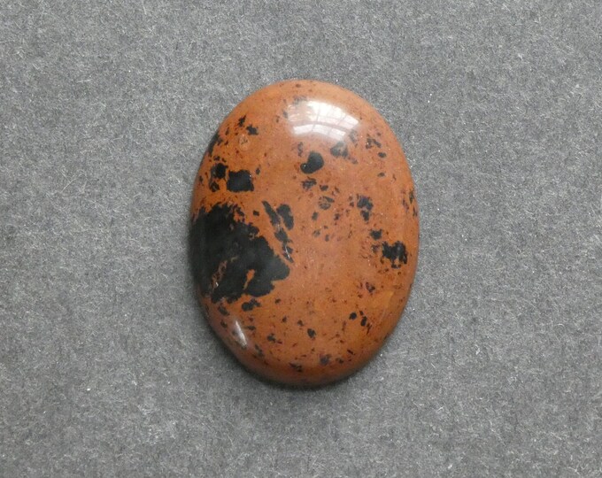 40x30mm Natural Mahogany Obsidian Cabochon, Large Oval, Brown, One Of A Kind, As Seen In Image, Only One Available, Mahogany Obsidian Cab