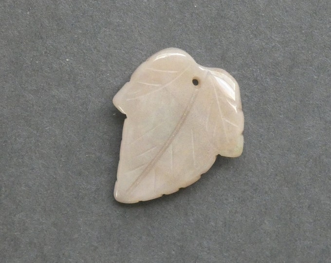 29x24x5mm Natural Indian Agate Pendant, Maple Leaf Pendant, Brown, Autumn Pendant, One of a Kind, Only One Available, Unique Agate Pendant