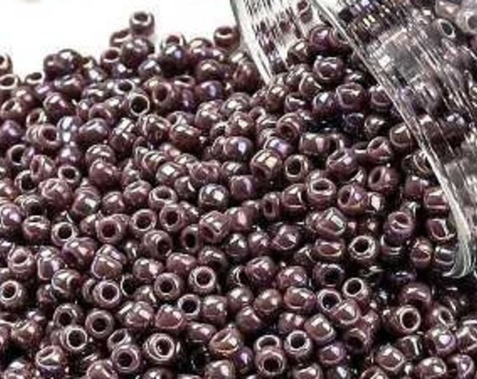 11/0 Toho Seed Beads, Opaque AB Lavender (412), 10 grams, About 1103 Round Seed Beads, 2.2mm with .8mm Hole, AB Finish