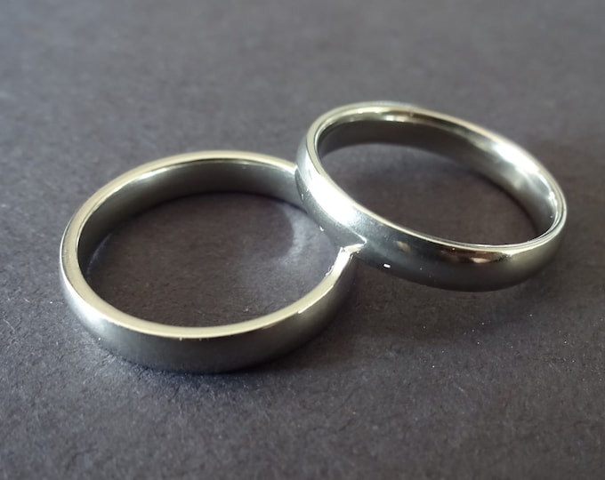 Simple Stainless Steel Ring, Basic Band, Size 7-13, Handcrafted Steel Ring, Men's Ring, Unisex Jewelry, Wedding Band, Engagement Ring