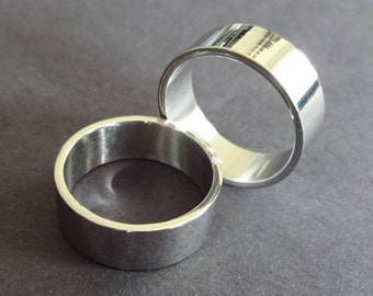 Classic Titanium Steel Ring, Basic Band, Size 5-13, Handcrafted Titanium Ring, Men&#39;s Ring, Unisex Jewelry, Wedding Band, Engagement Ring