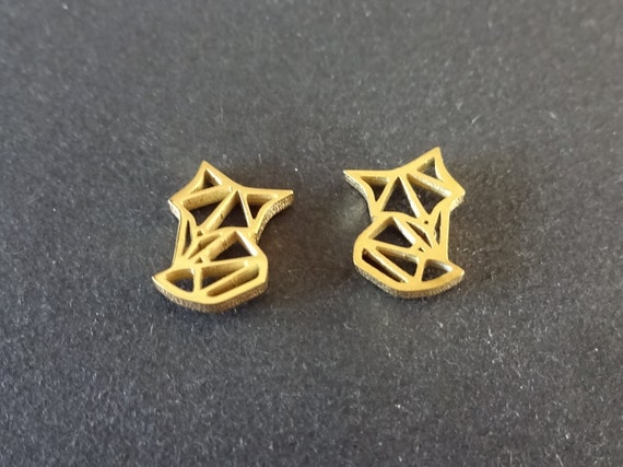 Origami fox earrings deals