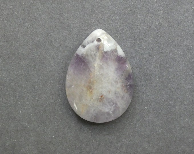 35x25mm Natural Amethyst Pendant, Purple, Large Teardrop, Gemstone Pendant, One of a Kind, Only One Available, Unique Gemstone Pendant