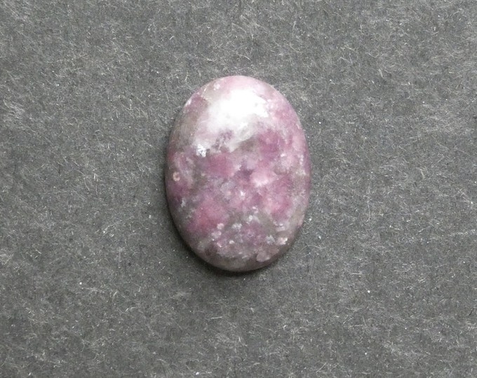 25x18x6mm Natural Lepidolite Cabochon, Gemstone Cabochon, One of a Kind, Purple, Large Oval, Only One Available, Polished Lepidolite Stone