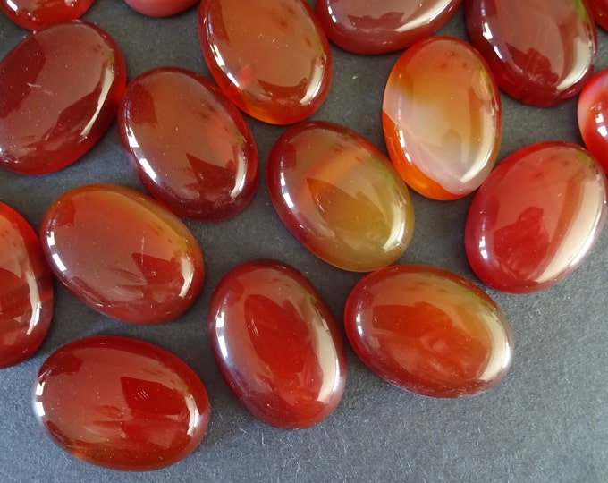 25x18mm Natural Carnelian Gemstone Cabochon, Oval Cabochon, Polished Gem, Red Carnelian, Natural Stone, Extra Large Focal, Grade AB
