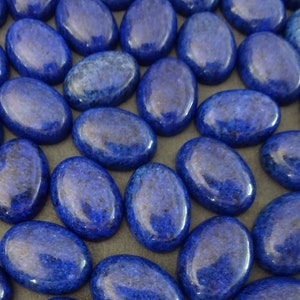 18x13mm Natural Lapis Lazuli Cabochon, Dyed, Oval Cabochon, Polished Stone, Blue Stone Cabochon, Natural Lapis Gemstone, Mineral Stone